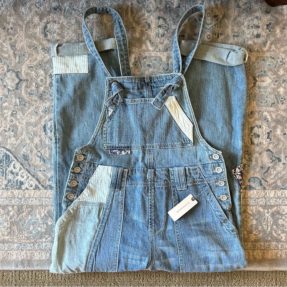 Anthropologie Pilcro Patchwork Overalls - Picture 1 of 7